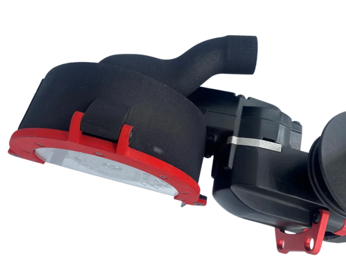 Protective Guard with Air-Extraction Outlet — Bristle Blaster® Pneumatic