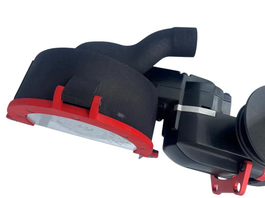 Protective Guard with Air-Extraction Outlet — Bristle Blaster® Pneumatic